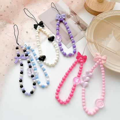 Mobile phone lanyard versatile bead chain 6-piece set