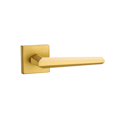 Solid brass square ring door lock