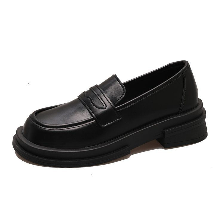 Spring and Autumn Soft Leather Shoes Black