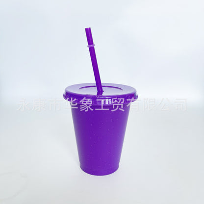 Popular pp glitter plastic cup 16oz