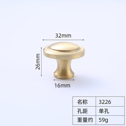 Round single hole cabinet door furniture handle