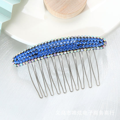 Acrylic rhinestone color pressure hair plug comb hairpin