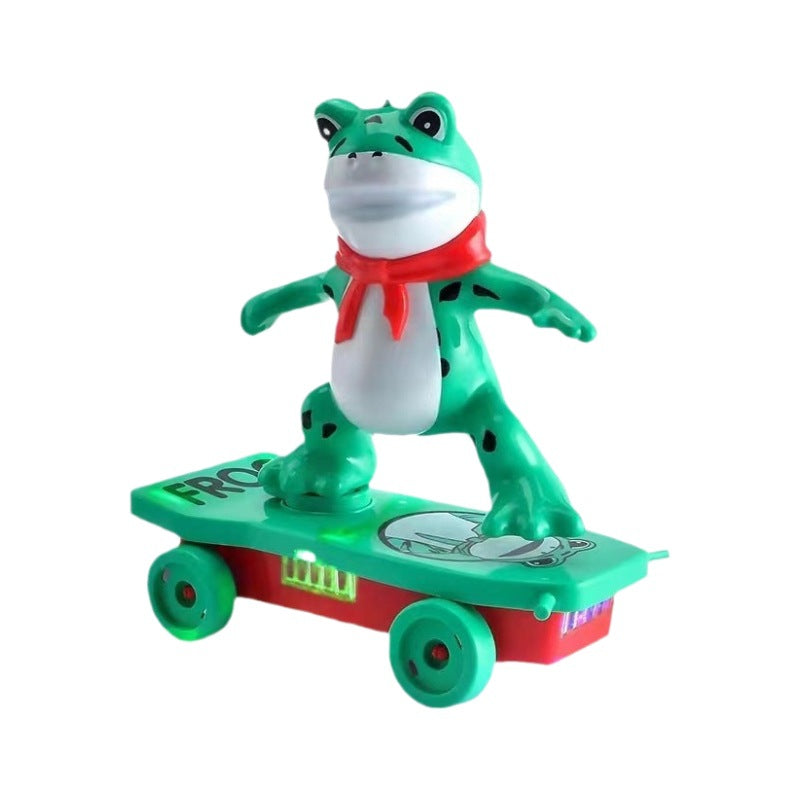 Electric Frog Stunt Scooter Automatic Rolling Non-Tumbling Spinning Toy for Children