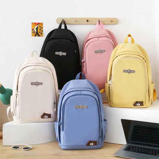 New style backpack four piece set college student schoolbag