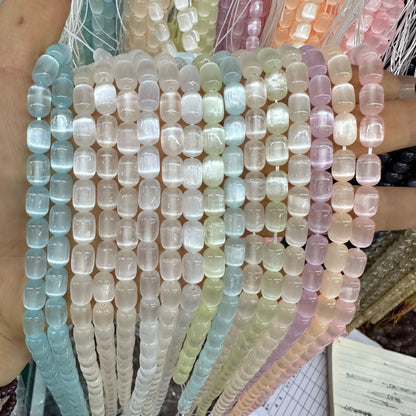 Gypsum rice beads semi-precious stone loose beads