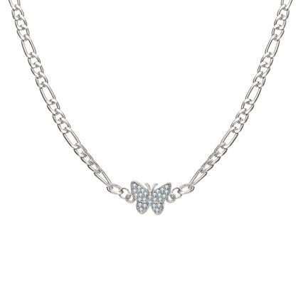 Sweet diamond butterfly necklace