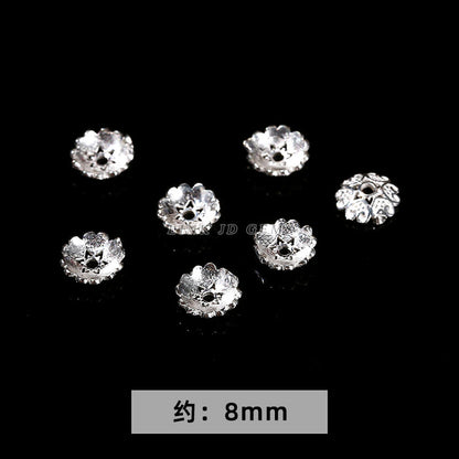 S925 silver bead spacer accessories flower tray snowflake spacer