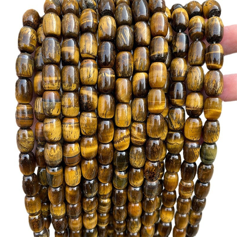 10 * 14Mm natural yellow tiger's eye stone barrel bead spacer