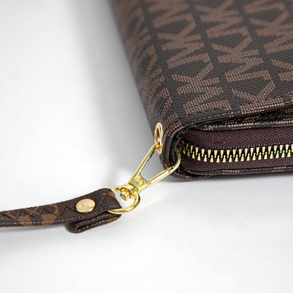 Printed zipper buckle messenger bag