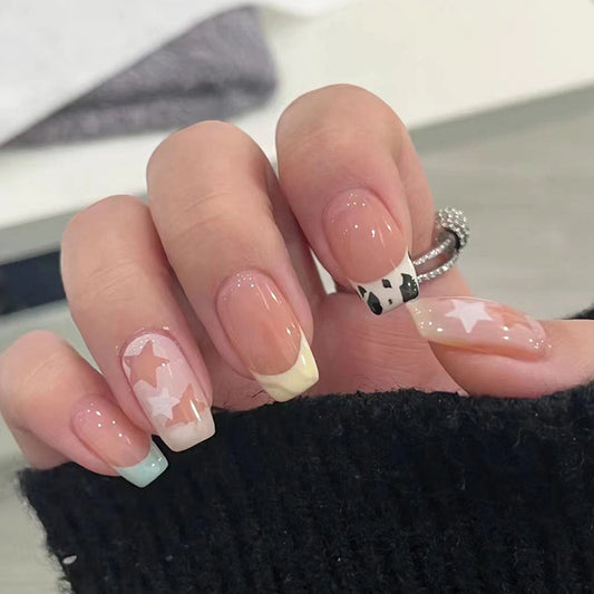 Star Milk French Nails