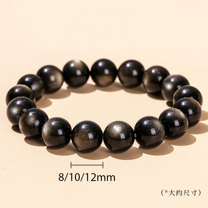 8A Natural Eyes Obsidian Bracelet