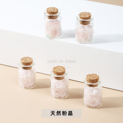 Natural crystal gravel wishing bottle