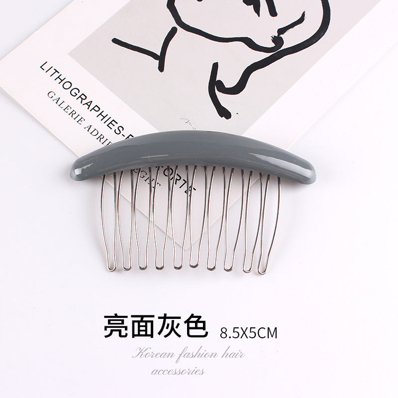 Frosted metal hair comb