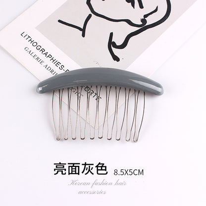 Frosted metal hair comb