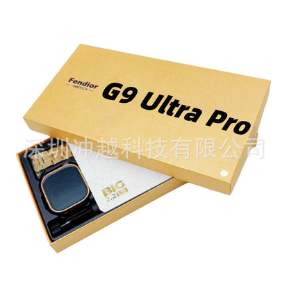 G9 Ultra Pro Smartwatch Gold 3 Bands G9 UltraPro Sports