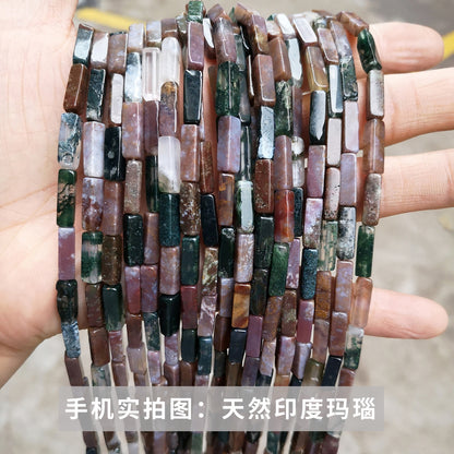 4 * 13Mm crystal agate square loose beads