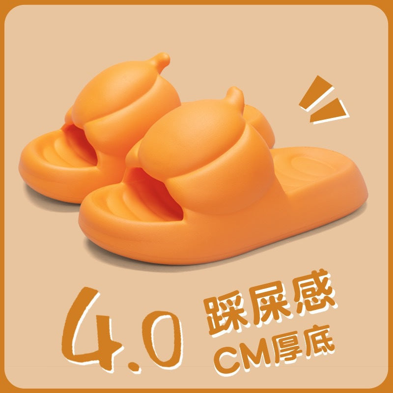 Pumpkin slippers women's thick bottom comfortable EVA