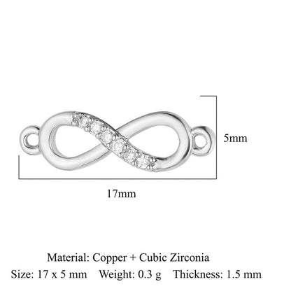 Accesorios de conexión de joyería de bricolaje con circón de cobre 