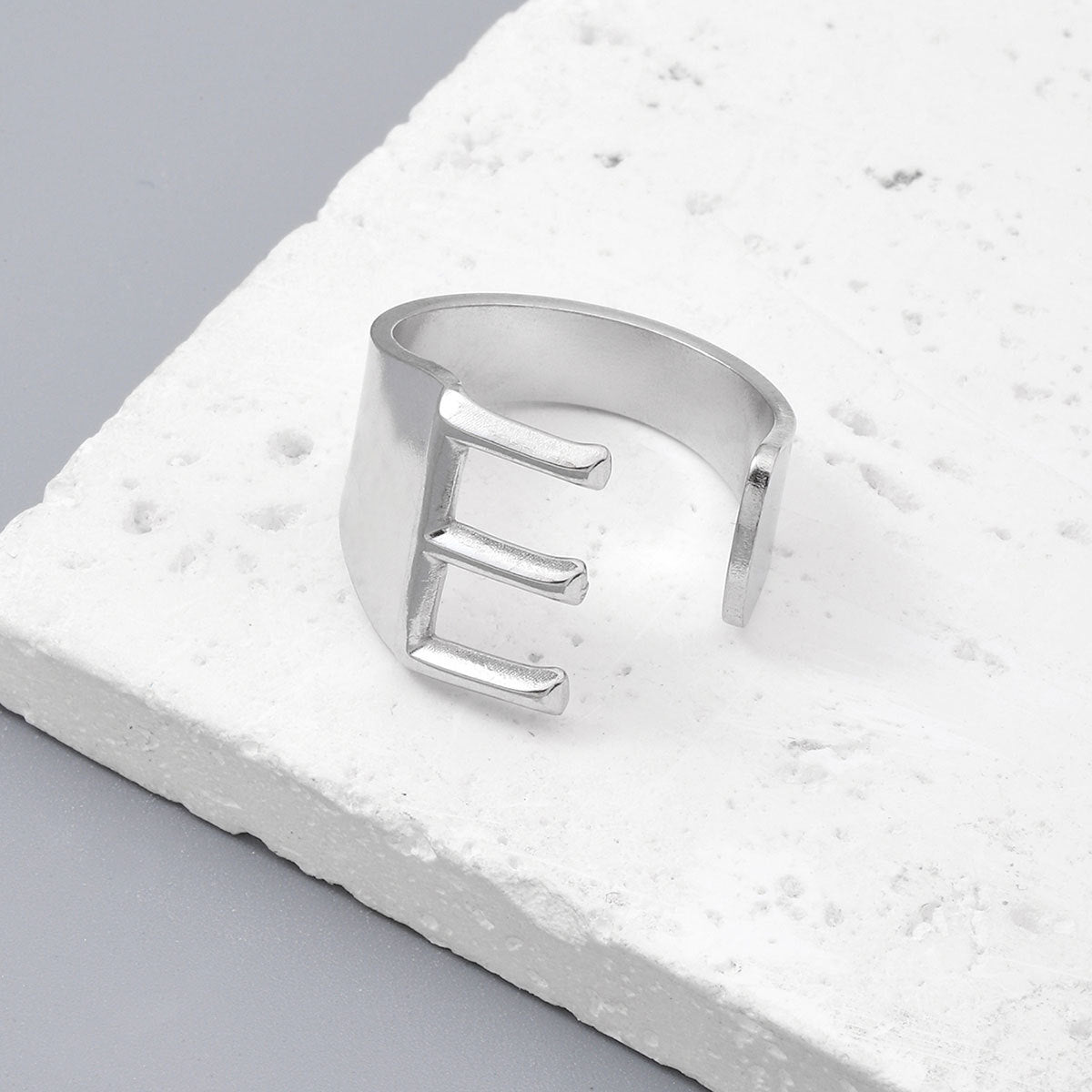 Titanium steel 26 English letter ring