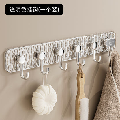 Transparent Row Adhesive Hooks No-Drill