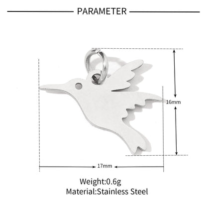 20 pcs/pack LOVE gossip bird titanium steel pendant