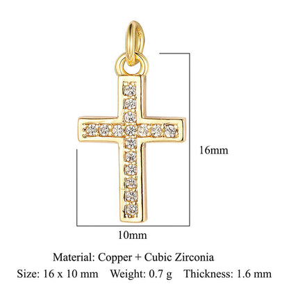 Virgin of the Cross Copper Zircon Shell Necklace Bracelet Pendant