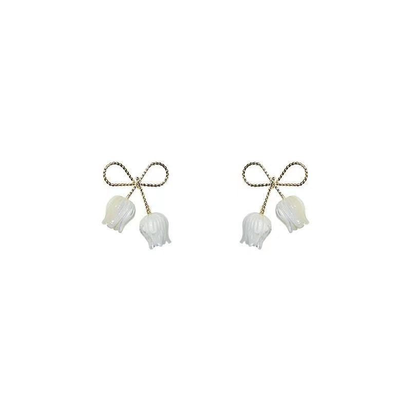 Bow Tulip Earrings Women