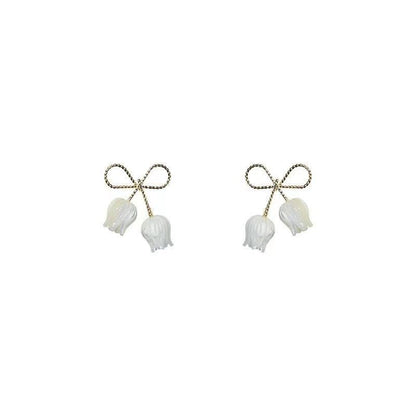 Bow Tulip Earrings Women