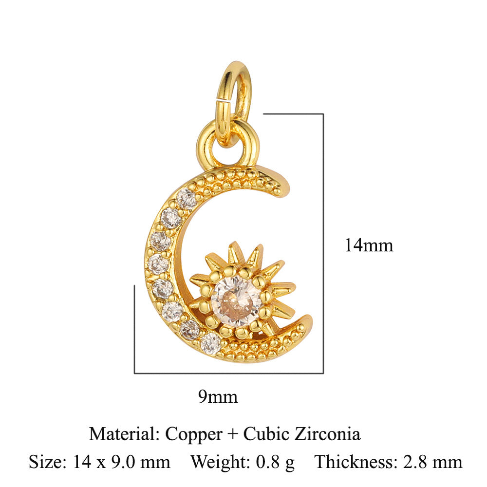 Zircon Sun Star Moon Bee Butterfly Pendant