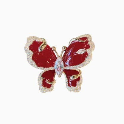 Red Butterfly Brooch