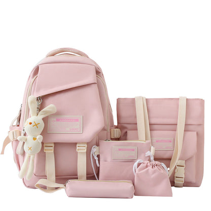 Junior high school girls' five piece backpack