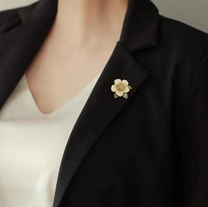 Elegant Dripping Gardenia Brooch