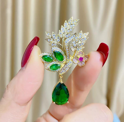 Fashion Flower Wheat Brooch