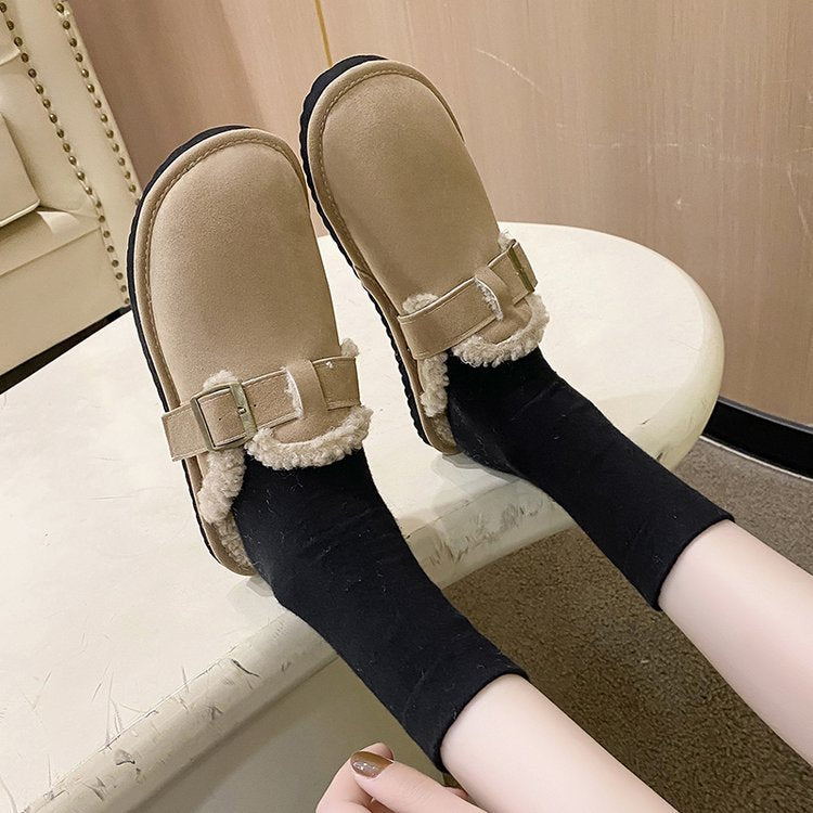 Fleece thermal casual slippers