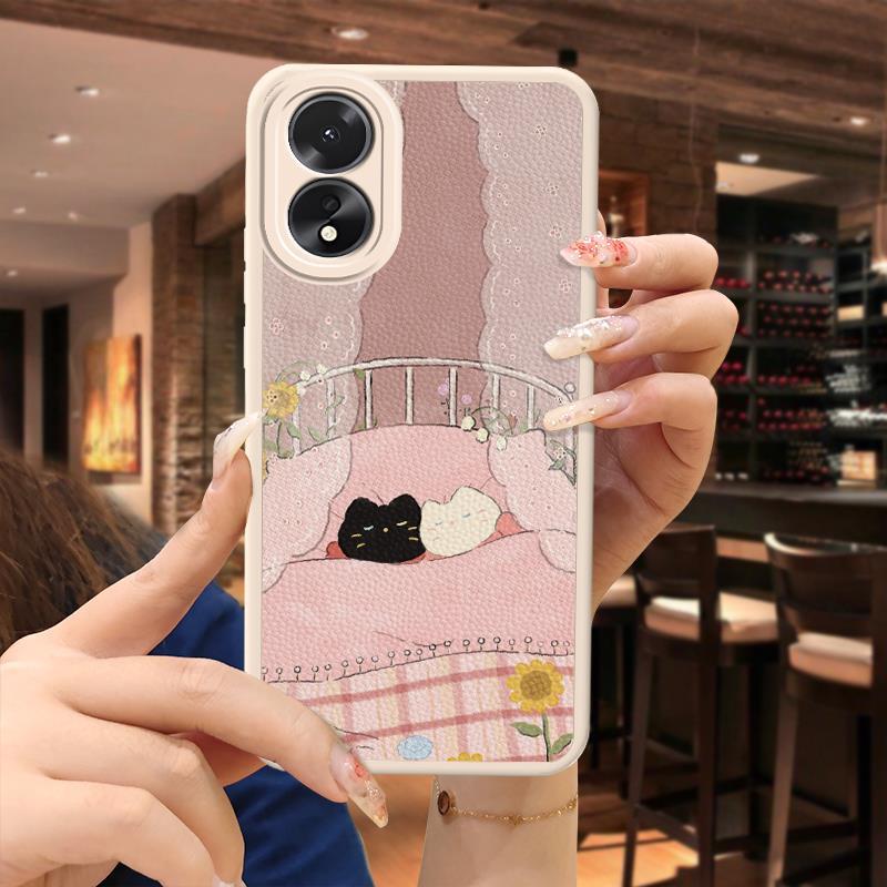 OPPO A38/A18 Quirky Silicone Case Cartoon Couple