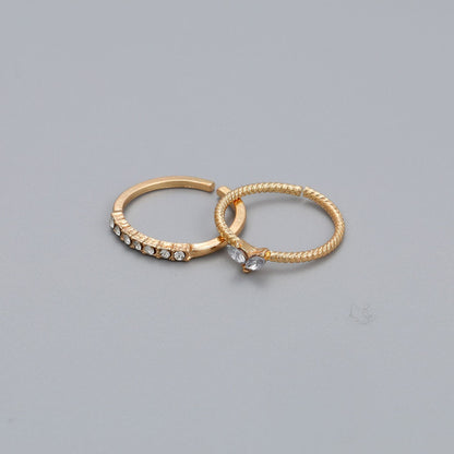 Wholesale Heart Inlaid Rhinestone Knuckle Ring