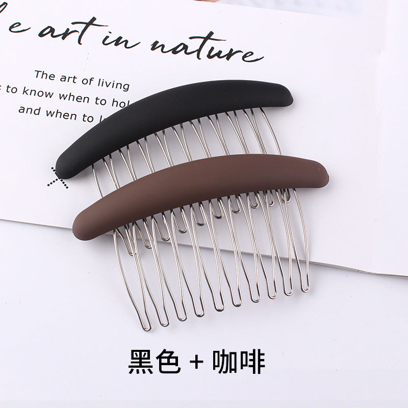 Frosted metal hair comb