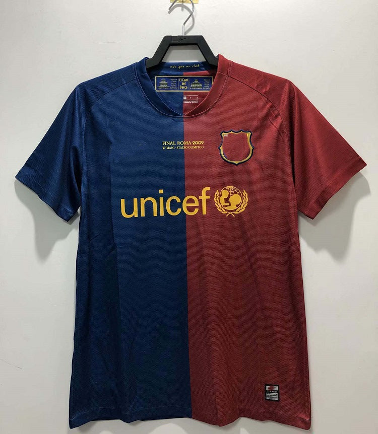 08-09 Barca 10 Messi Eto'o 14 Henry Xavi Iniesta Retro Home/Away Jersey