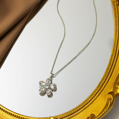 Cherry blossom zircon necklace