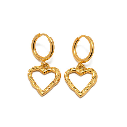 Hollow Heart Earrings