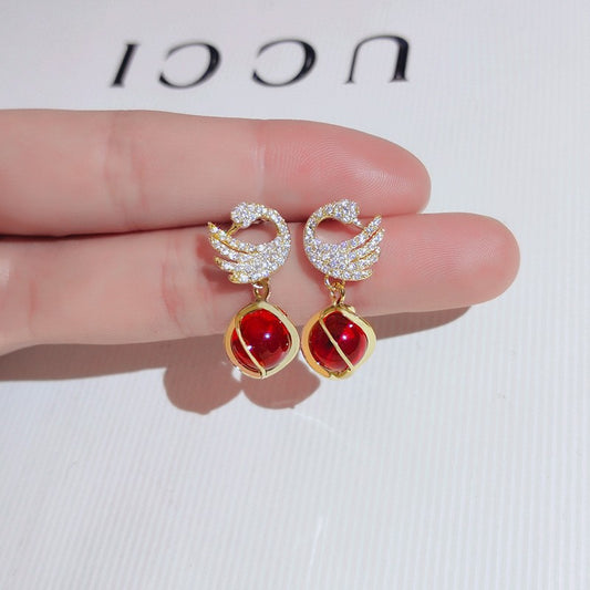 fashion Premium swan earrings