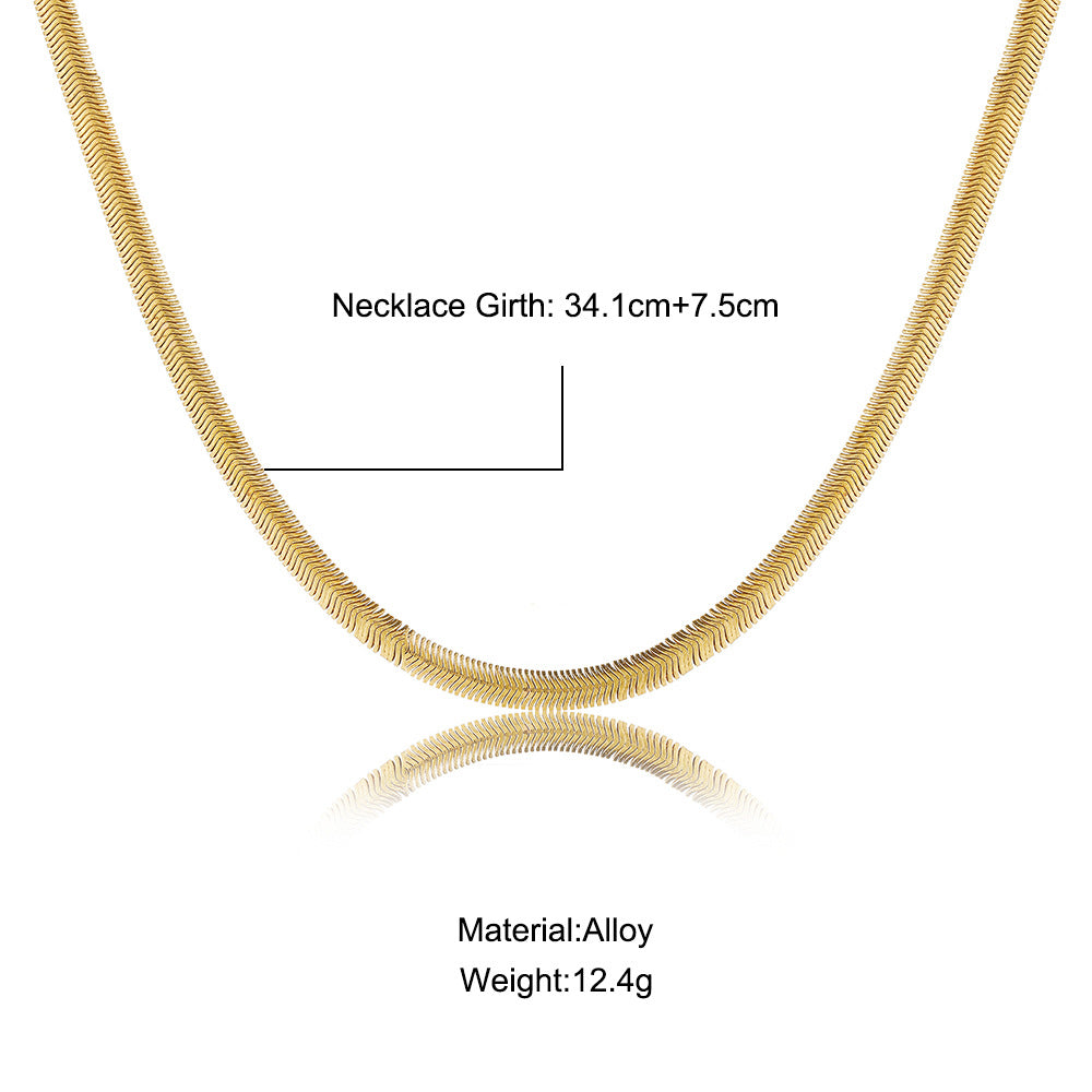 Gold snake bone necklace women wholesale