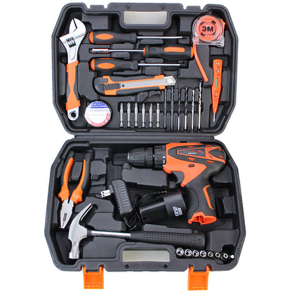 Lithium battery drill comprehensive toolbox set