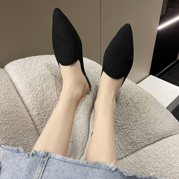 Flying weaving Internet celebrity baotou slippers