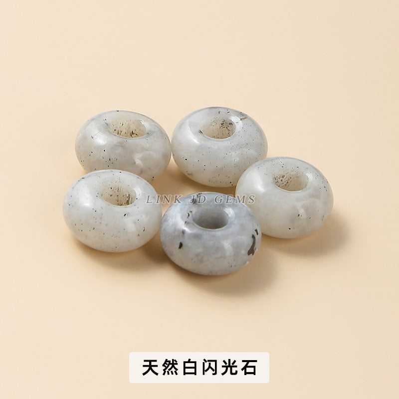 14 * 8m natural jade crystal abacus large hole beads loose beads