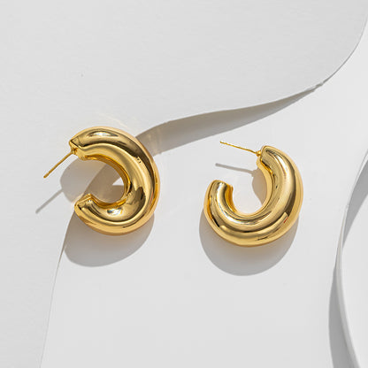 Minimalist Hollow Geometric Ear Clip, Fashionable Accessory