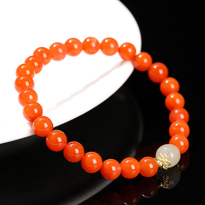 5A Natural Nanhong Agate Bracelet