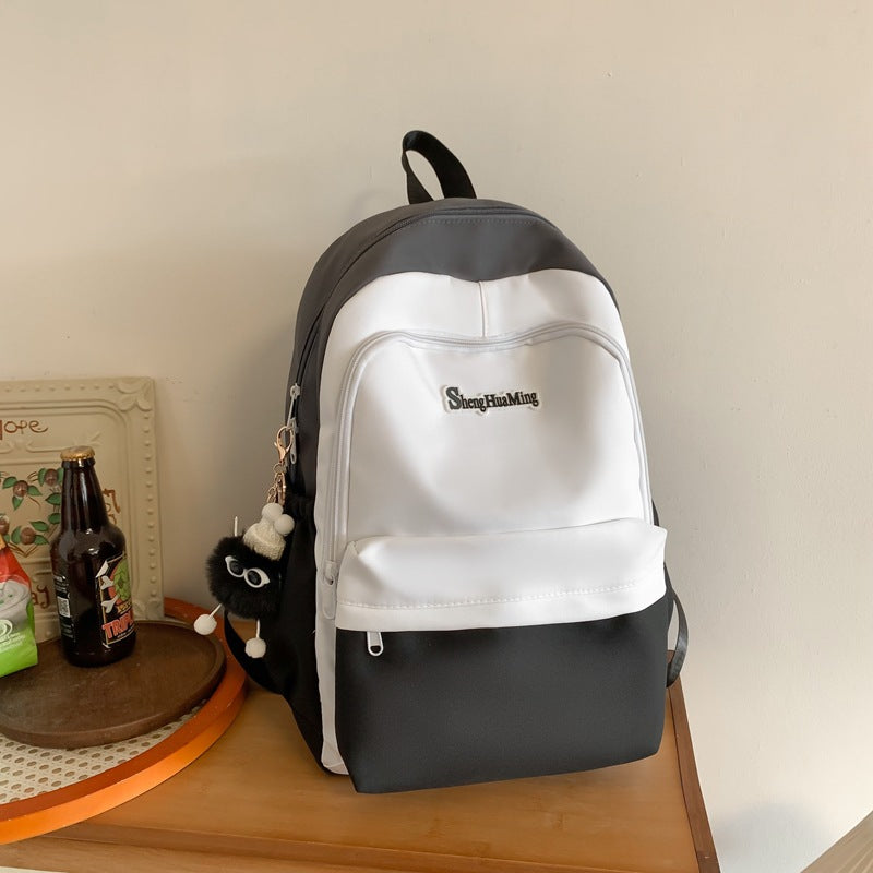 Colorblock Large Capacity Computer Backpack Backpack