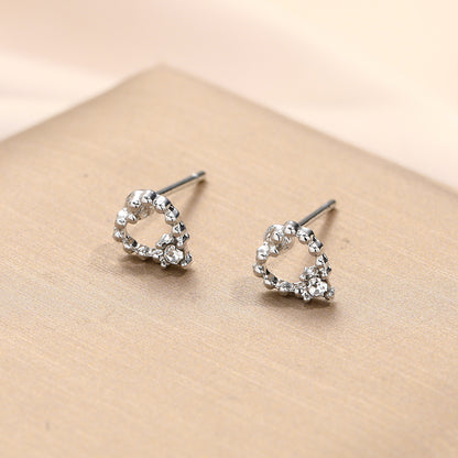 Lovely diamond heart earrings