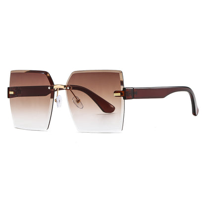 Frameless Gradient Color Trendy Sunglasses